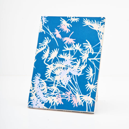 Beautiful Design on a Lapis Blue - Cloth Diary -Large Size