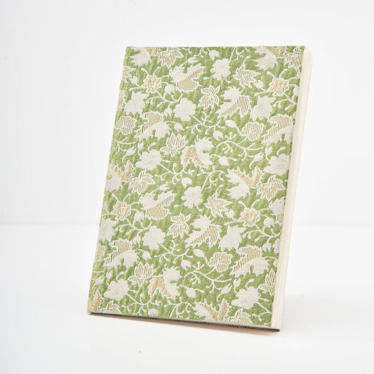 Ethnic Leaf Design on a Mint Green - Cloth Diary - Medium Size