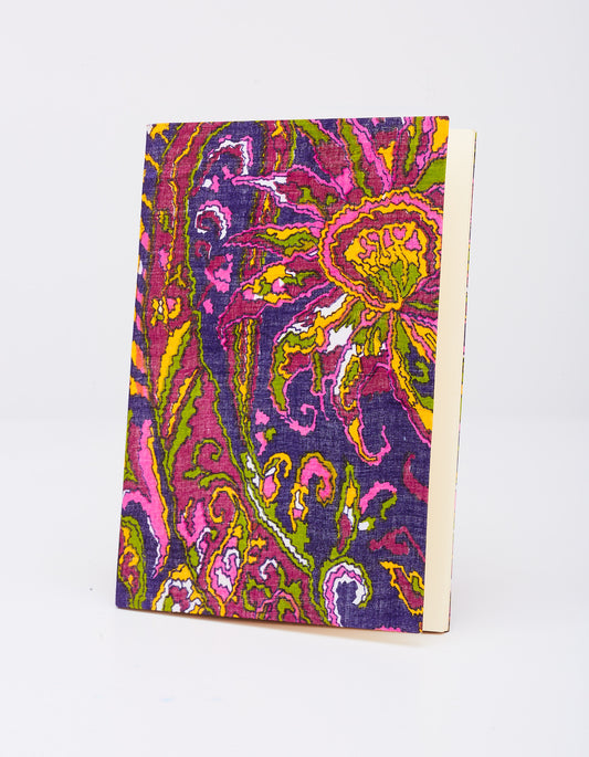 Diary (Fabric) : Flower Design on a Mauve Purple