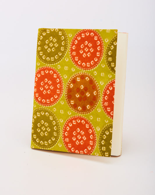 Flower Design on a Olive Green - Diary