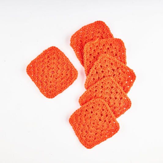 Orange - Crochet Coaster