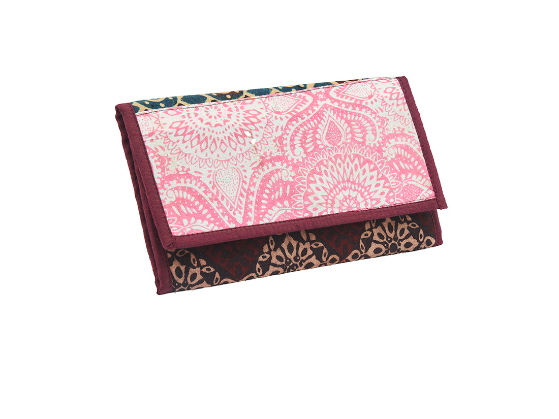 Pink & Brown With Ethnic Design - Wallet