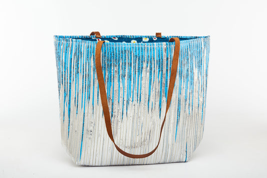 Sky Blue & Silver - Side Bag