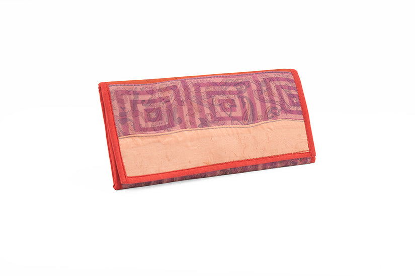 Dark Pink & Light Pink With Square Design - Wallet