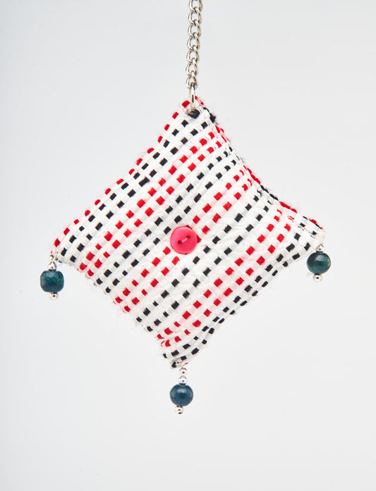 Cushion Cover Key Chain -Black & Red