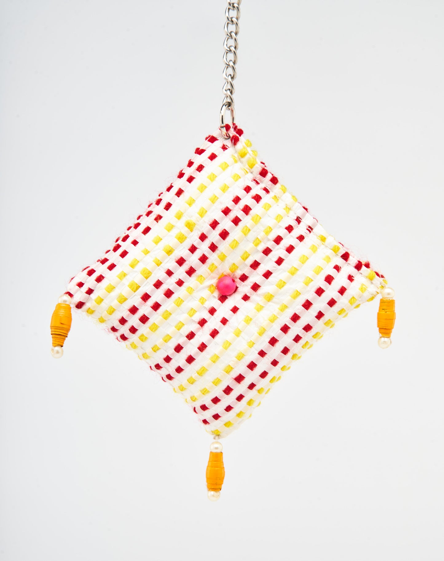 Cushion Cover Key Chain -Red & Canary Yellow