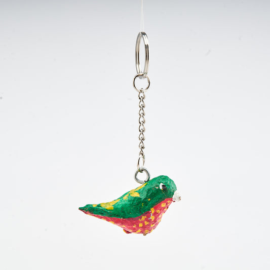 Green & Red - Bird Key Chain