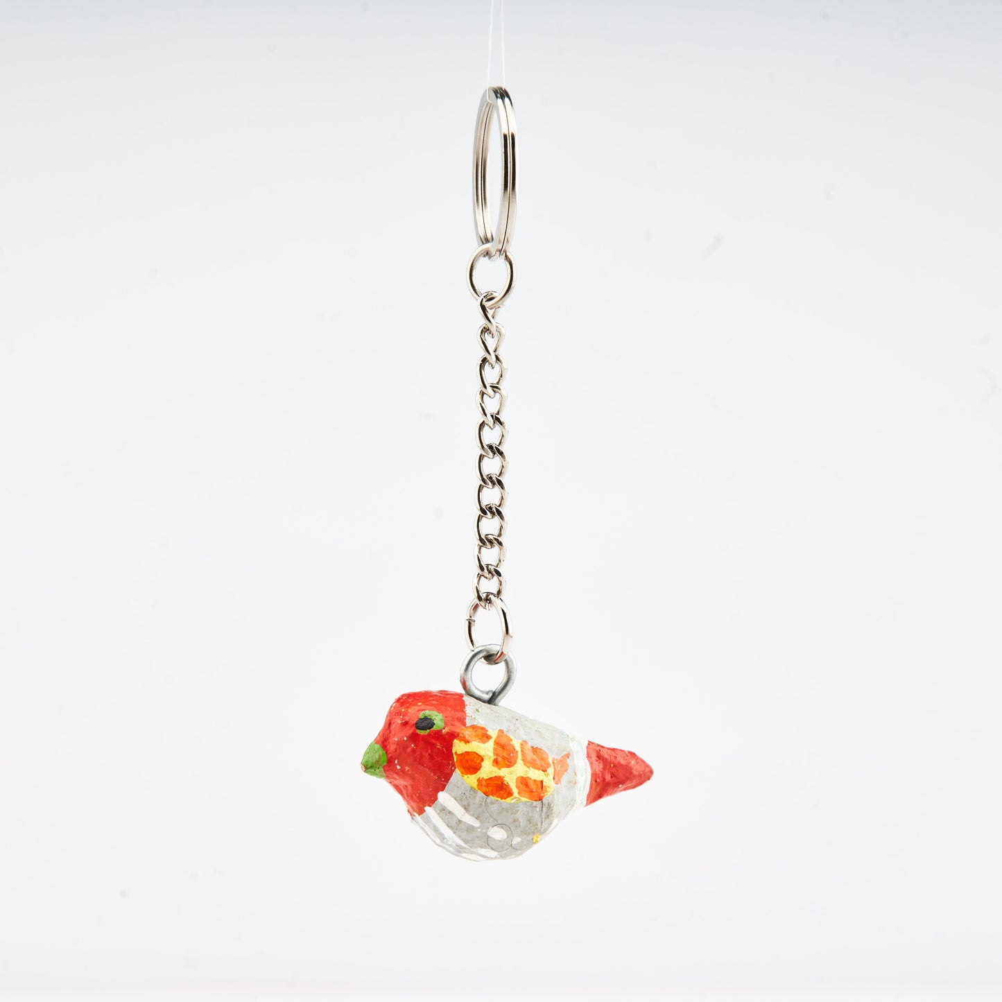 Red & Grey - Bird Key Chain