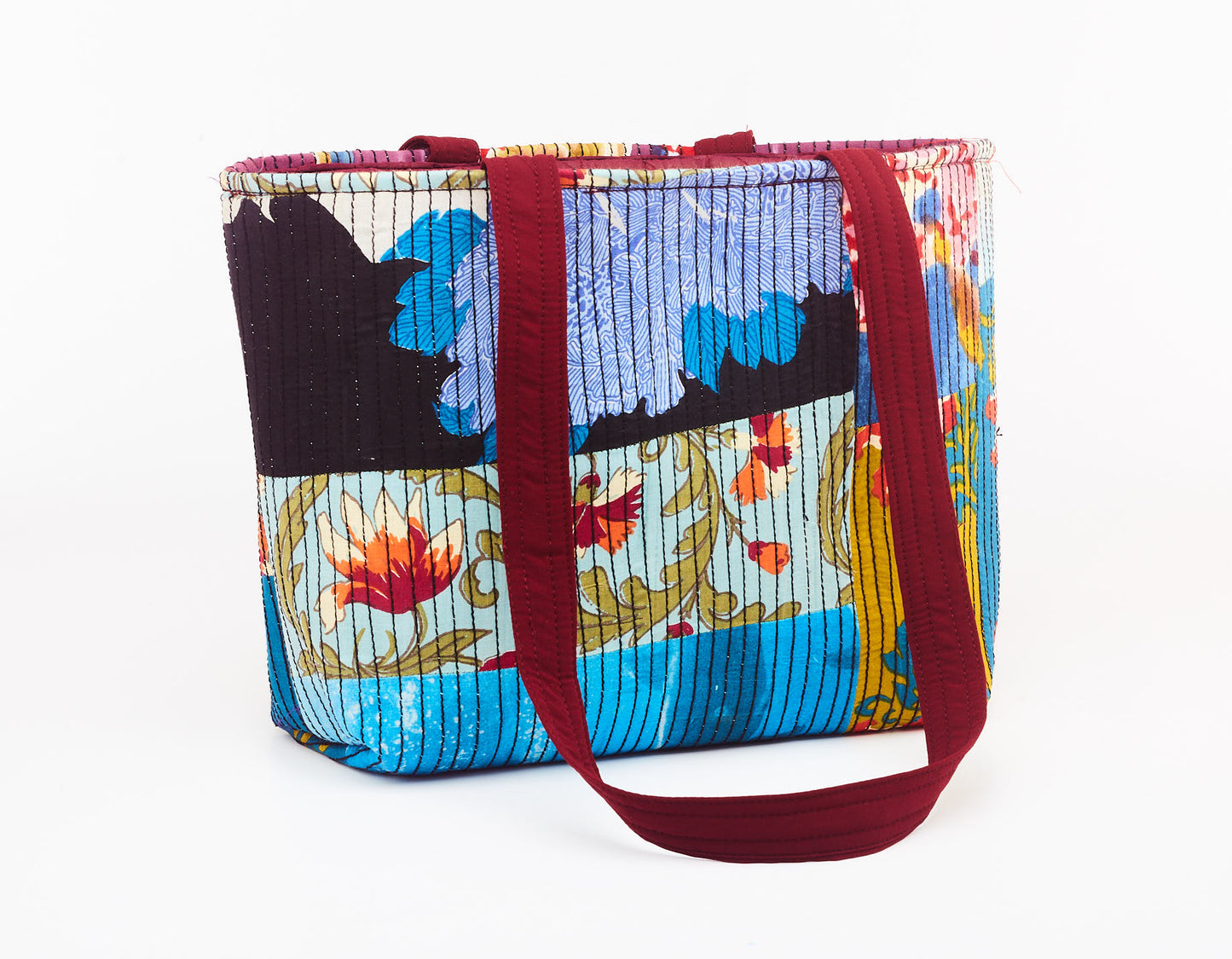 Fabric Patch Work Tote Bag