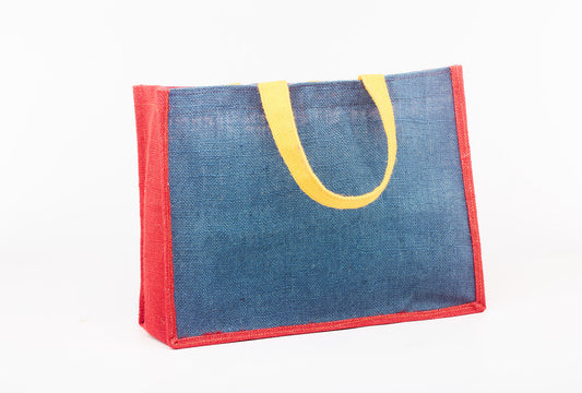 Red , Denim Blue & Yellow - Side Bag