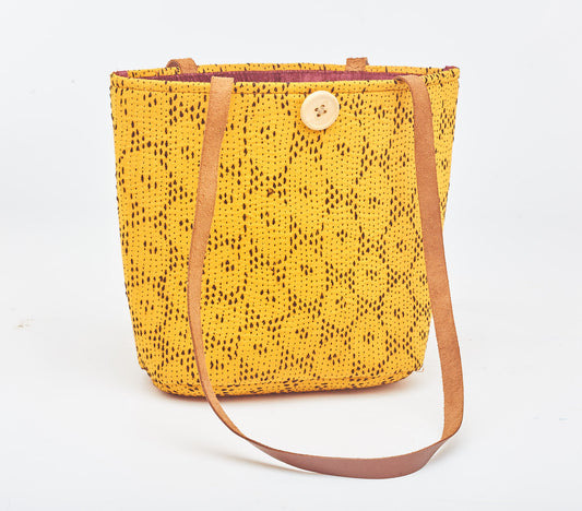 Yellow - Recycled Fabric Tote Bag