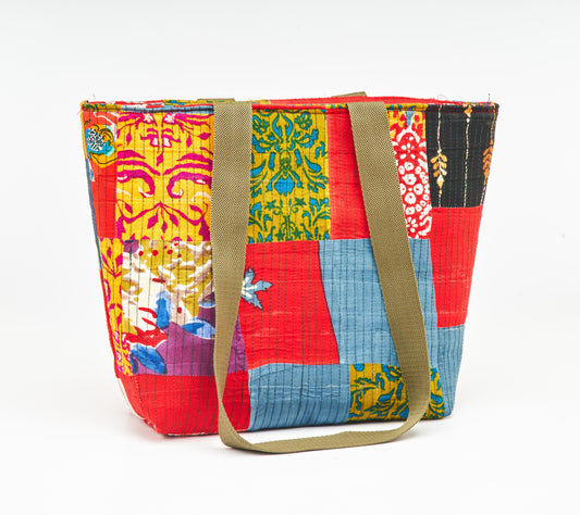 Multi Colored with Patch Work - Tote Bag