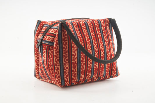 Red  with Design - Lunch Bag