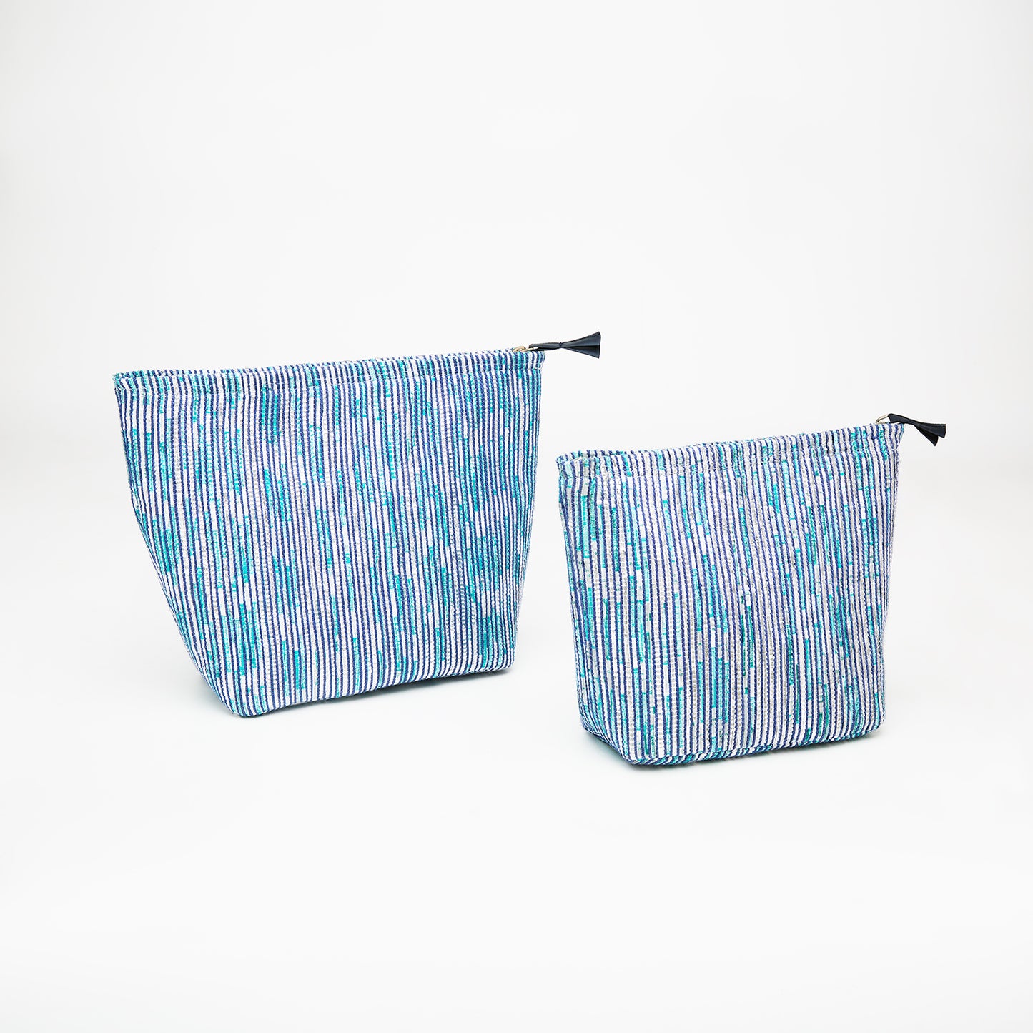 Recycled Plastic Toiletry Pouch Set of 2 (Multi Layered Packing)