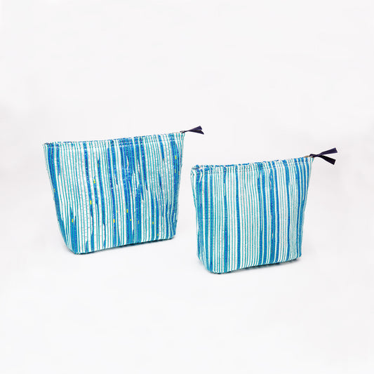 Recycled Plastic Toiletry Pouch Set of 2 (Multi Layered Packing)