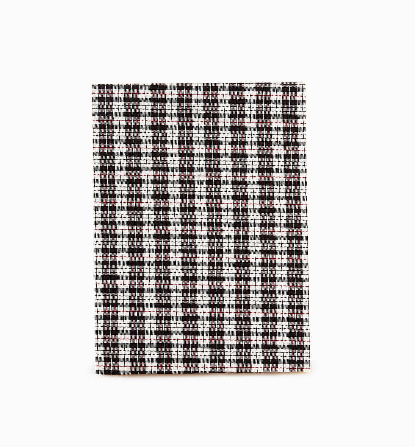 Gingham Pattern Black and White Color Diary -Cloth with Diary -Upcycled Diary!
