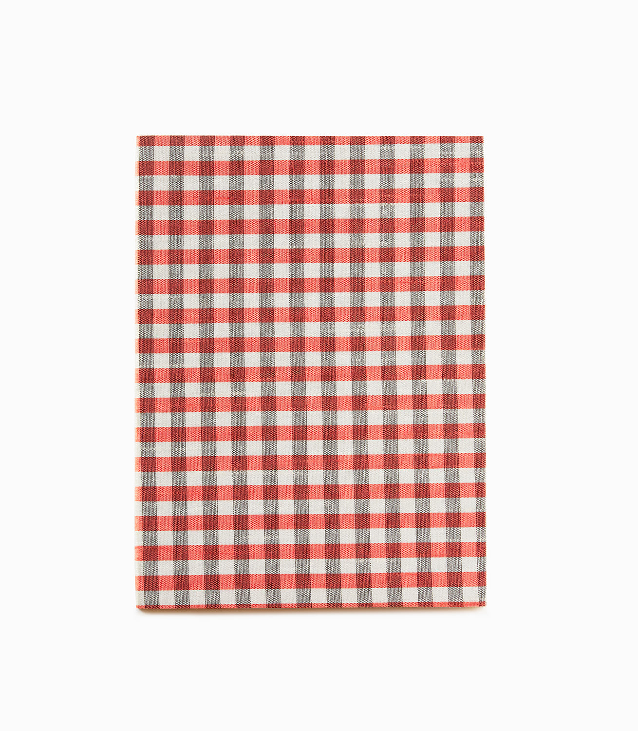 Red, White, Black Color Gingham Pattern - Cloth with Diary -Upcycled Diary!