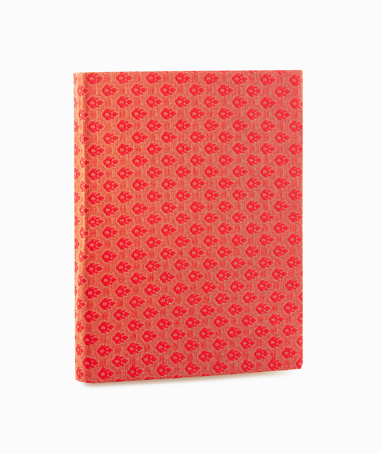 Red Color With Decorative silk Design Diary cloth with Diary -Upcycled Diary!