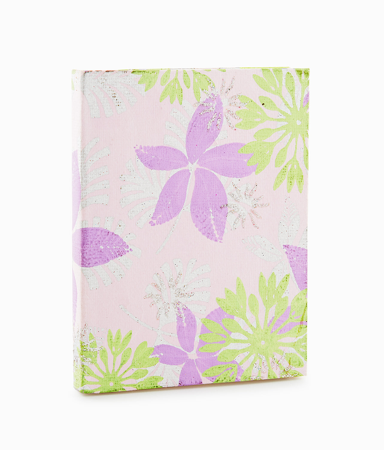 Lavender Purple Colored With Flower Design Diary cloth with Diary-Upcycled Diary!