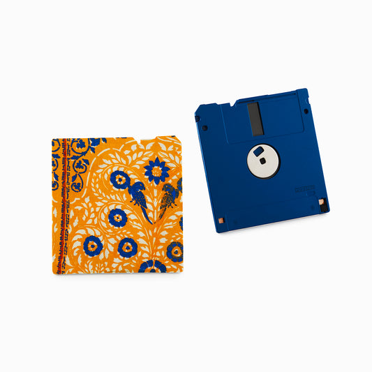 Goldenrod Yellow - Floppy Disk Coaster Set of 2