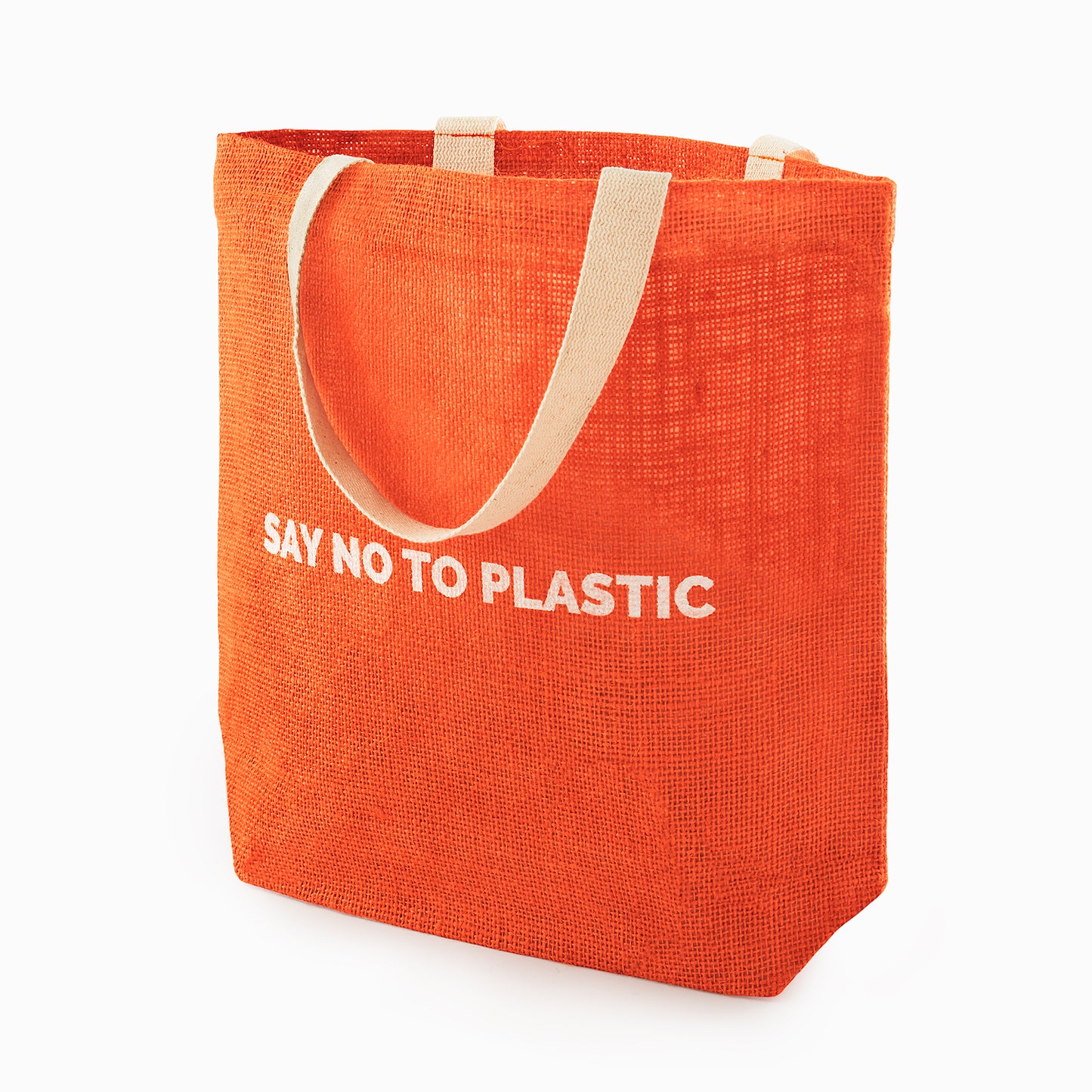Orange Jute Bag - Say No to Plastic, Yes to Change!